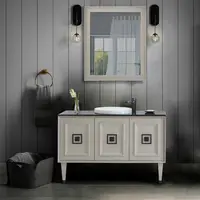 Set mobilier baie Arma 3 piese gri mat 120 cm