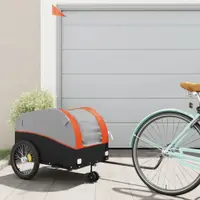 Gossi remorca pentru biciclete, negru si portocaliu, 45 kg, fier