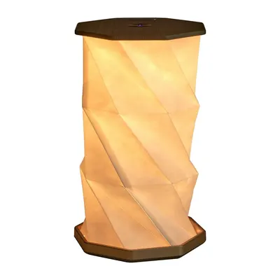Decorațiune luminoasă maro cu USB ø 12 cm Twist Hexagon – Gingko