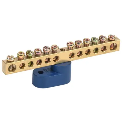 Neutral insulated bus bar with one corner Izolator SHNI-6x9-12-U1-S