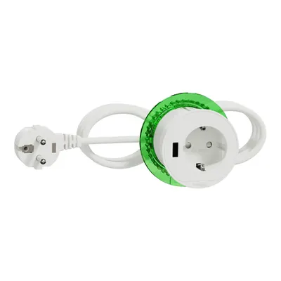 Unica system - Desk Unit XS cu DE Priza and USB type A - alb