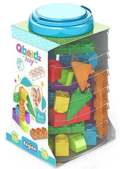 Constructor Engino Baby Qboidz - Noțiuni introductive, mare, 72 de piese