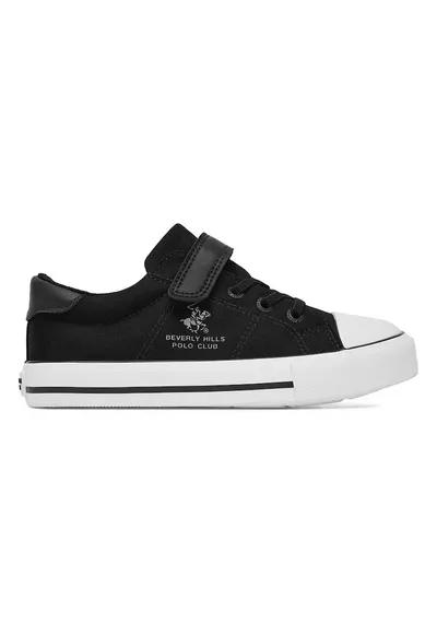 Pantofi sport copii - velcro - negru - tesatura