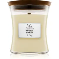 Woodwick White Teak lumânare parfumată cu fitil din lemn