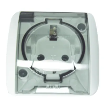 Alsu Priza Alb Capac Transparent CP PT
