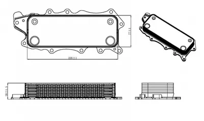 Radiator Ulei Termoflot Potrivit Mercedes C (cl203), C T-Model (s203), C T-Model (s204), C (w203), C (w204), Clc (cl203), Clk (a209), Clk (c209), Cls (c218), Cls (c219), Cls Shooting Brake (x218) 2.5
