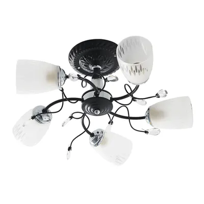 Lustra Thalia Crom+Negru+Alb 5xE14 60W