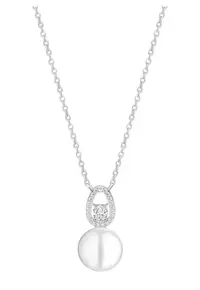 Pandant argint cu perla naturala si zirconia pavé - Lágrima