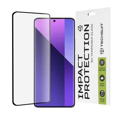 Folie de protectie Ecran Techsuit pentru Xiaomi Redmi Note 14 Pro 4G / Note 14 Pro+ 5G / Note 14 Pro 5G, Sticla Securizata, Full Glue, 111D, Neagra