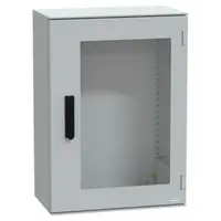 Carcasa montaj perete poliester monobloc IP66 747x536x300mm usa cu geam bloc. 3 p.