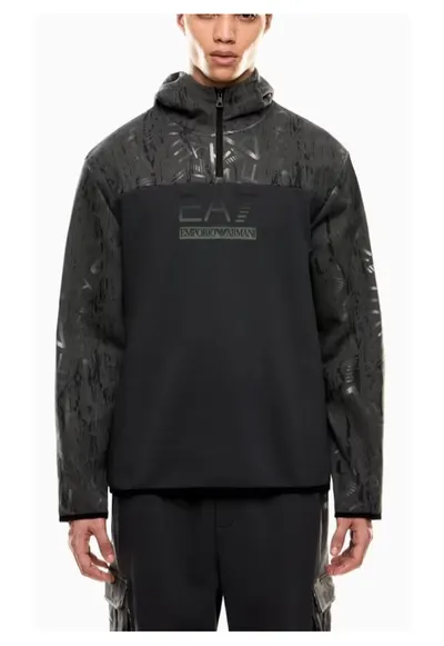 Hanorac barbati cu fermoar TRAIN GRAPHIC SERIES M HOODIE HZ CO MONOGRAM INFILL - Bumbac - Gri - Gri