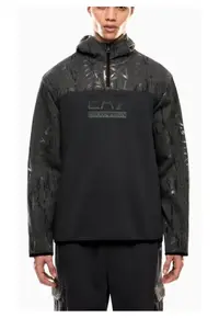 Hanorac barbati cu fermoar TRAIN GRAPHIC SERIES M HOODIE HZ CO MONOGRAM INFILL - Bumbac - Gri - Gri