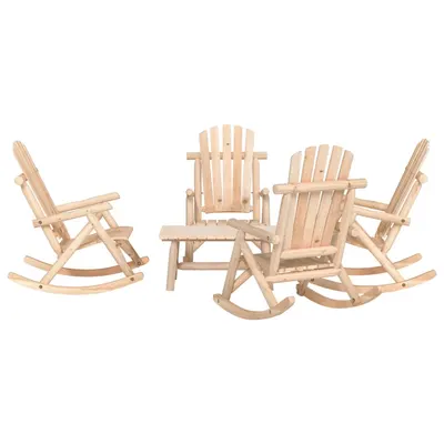 Gossi set mobilier de gradina, 5 piese, lemn masiv de molid