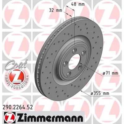 Disc frana ZIMMERMANN 290.2264.52