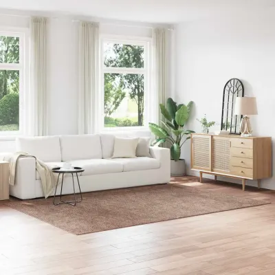 vidaXL Covor Shaggy Antiderapant Maro 200 x 290 cm PP