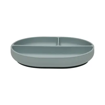 Farfurie pentru copii albastru prăfuit din silicon 17x21,5 cm Enkei – OYOY Mini