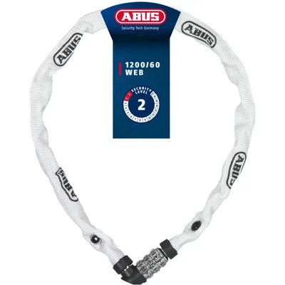 Antifurt bicicletă Abus 1200/60, 60 cm, alb.