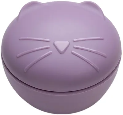 Bol din silicon cu capac Melii - Mov, 350 ml
