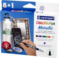 Set markere Centropen Décor Pen - 8 culori metalice