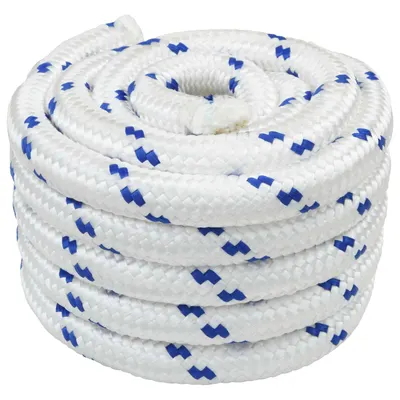 vidaXL Sfoară de Barcă 6 mm 5 m Alb și albastru