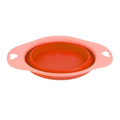 Bol pliabil, din silicon, pentru animale, 19 cm, culoarea roșu