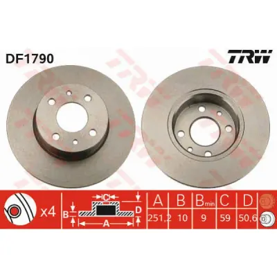 Disc frana TRW DF1790
