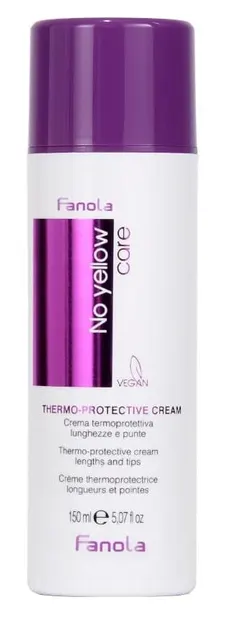 Fanola No Yellow Cremă de protecție termică pentru păr blond, 150 ml