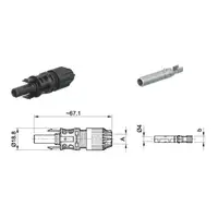 Conector MC4-EVO2 PV-KBT4-EVO 2A/6I – Conector Mama pentru Cablu Solar 4-6mm
