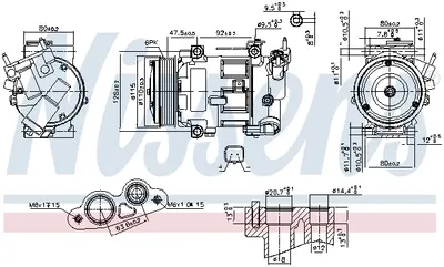 Compresor climatizare potrivit DS DS 3; CITROEN C3 II, DS3; PEUGEOT 2008 I, 208 I, 208 HATCHBACK 1.0-1.6 11.09-12.19