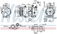 Compresor climatizare potrivit DS DS 3; CITROEN C3 II, DS3; PEUGEOT 2008 I, 208 I, 208 HATCHBACK 1.0-1.6 11.09-12.19