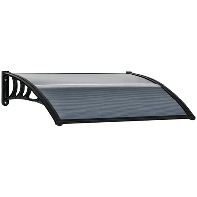 Outsunny copertina policarbonat anti-UV, 100x80 cm, negru | Aosom Romania
