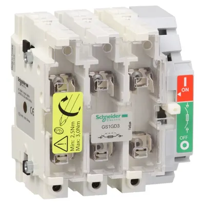 Corp Intrerupatoare Sigurante Gs1 - Tesys Gs - 3 Poli - Din - 63 A