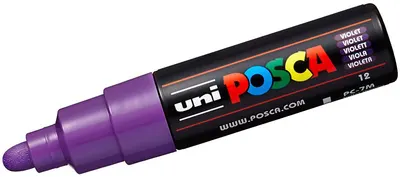 Marker permanent cu varf rotund Uni Posca - PC-7M, 5.5 mm, mov