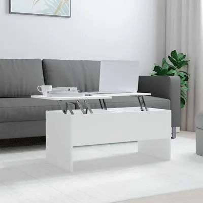 vidaXL Măsuță de cafea, alb, 102x50,5x46,5 cm, lemn prelucrat