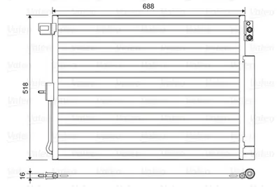 Radiator AC condensator cu uscator potrivit DODGE DURANGO; JEEP GRAND CHEROKEE IV 3.0D-6.4 11.10