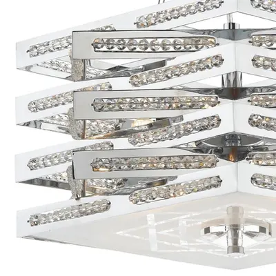 Lampa suspendata Cube 5 Light Pendant Polished Chrome
