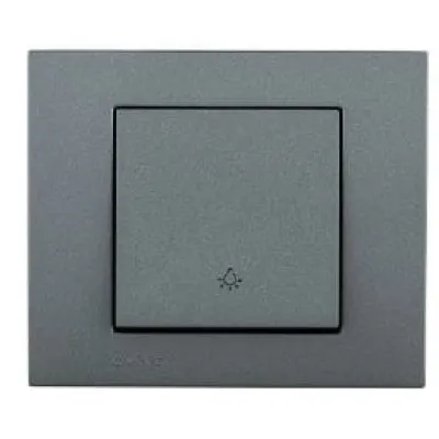 Intrerupator cu Revenire ST Grano Met Ovivo OV00153, 10A, 250V, IP20, fumuriu