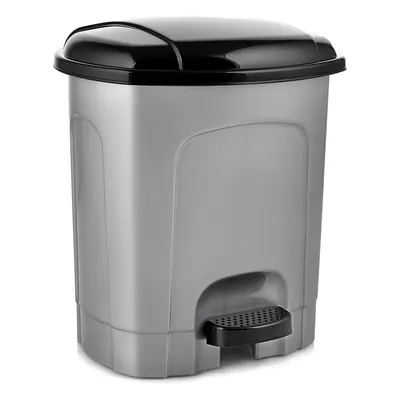 Coș de gunoi gri cu pedală din plastic 30 l – Orion