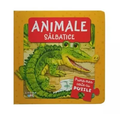 Prima Mea Carte cu Puzzle Animale Salbatice