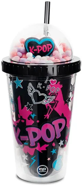 Pahar cu pai Cool Pack K-Pop - închis, 450 ml