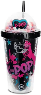 Pahar cu pai Cool Pack K-Pop - închis, 450 ml