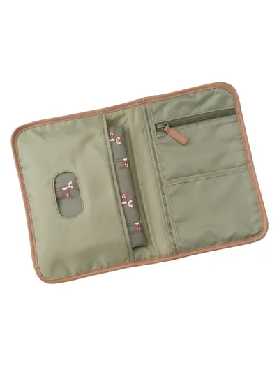 Geanta-plic pentru schimbat scutece cu salteluta model Deer Olive
