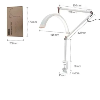 Lampa SEMILUNA Led , cu prindere de masa / pat - Alba/Neagra/Roz , MOON LIGHT