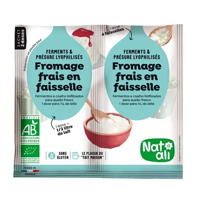 Ferment pentru branza dulce ( cottage cheese ) bio 2 buc x 6g 12g Nat-ali