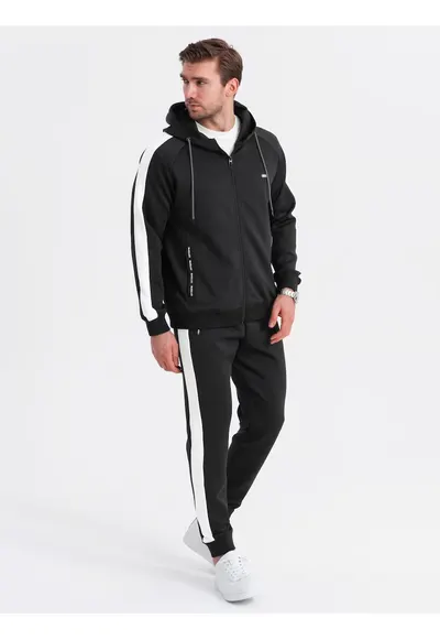 Set de trening hanorac si pantaloni de jogging Z118 - Negru