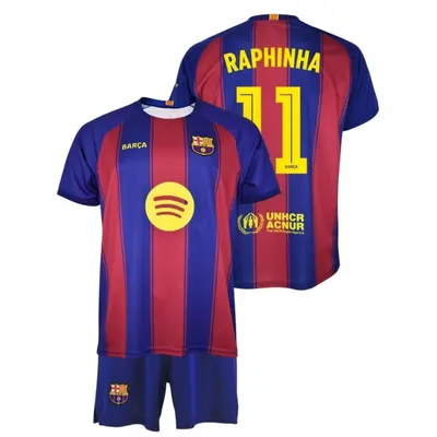 FC Barcelona 25-26 echipament pentru fani copii, acasă, replică - Raphinha 11