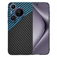 Husa pentru Huawei Pura 70 Pro, Techsuit, Carbonite FiberShell, Neagra Bleu