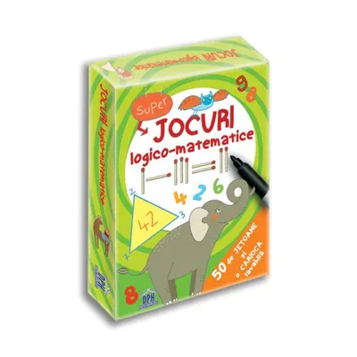 Jocuri logico-matematice. 50 de jetoane - Board book - ***