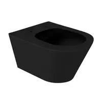 Vas WC suspendat rimless Celesta Ava 53 x 35 5 cm fara margini ceramica negru mat