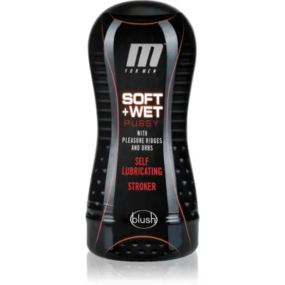 Blush M For Men Soft and Wet Pussy flesh masturbator Red 17,8 cm